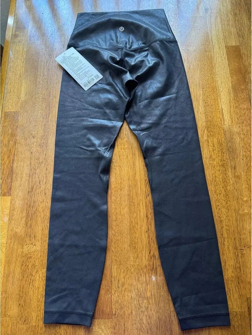 Lululemon Align High Rise 25” Shine Radiate Foil Black Size 4 NWT